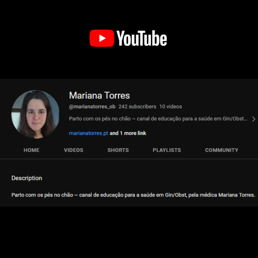 canal de youtube mariana torres parto com os pés no chão